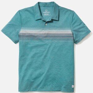 Marine Layer Green Multi Striped Air Polo